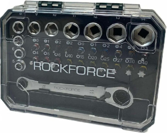 Rockforce Set Ratchet 1\4" 31pcs