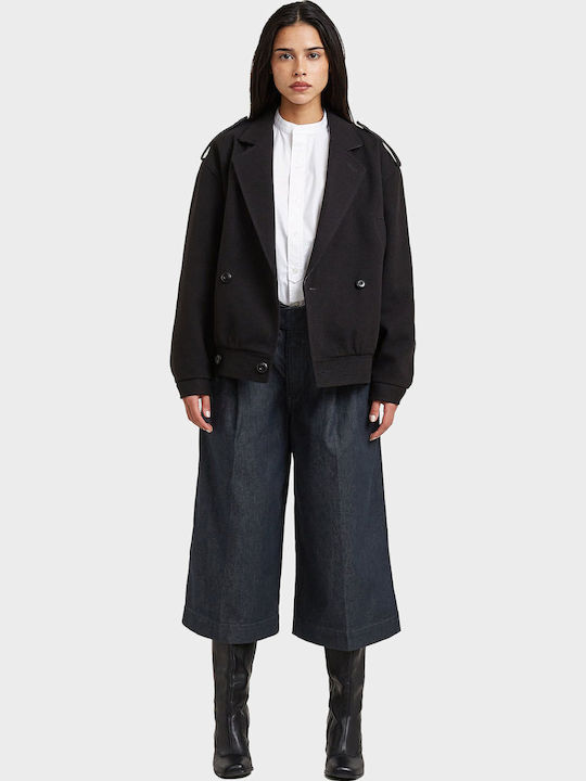 Damen Bomber Jacke Schwarz