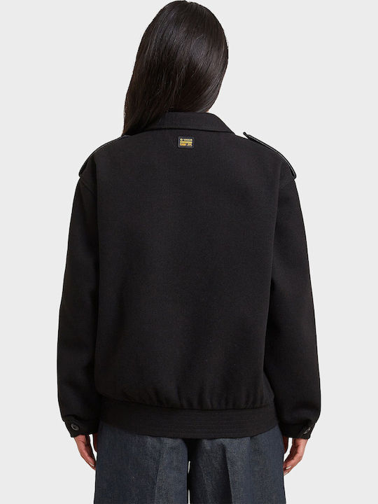 Damen Bomber Jacke Schwarz