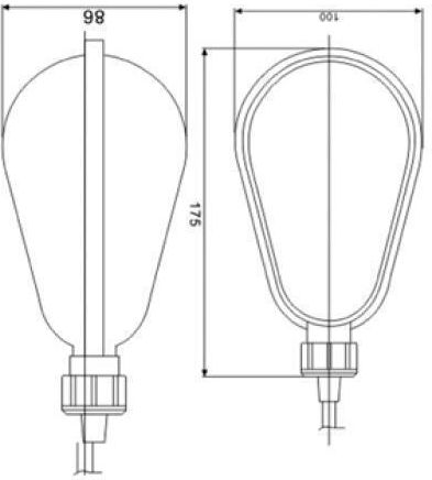 Schwimmerschalter Elektromechanisch Abwasser HT-M15-12 HEI Schwimmerschalter