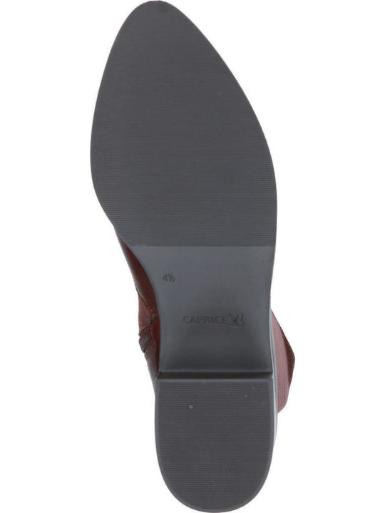 Leder Damenstiefel Braun Über Dem Knie