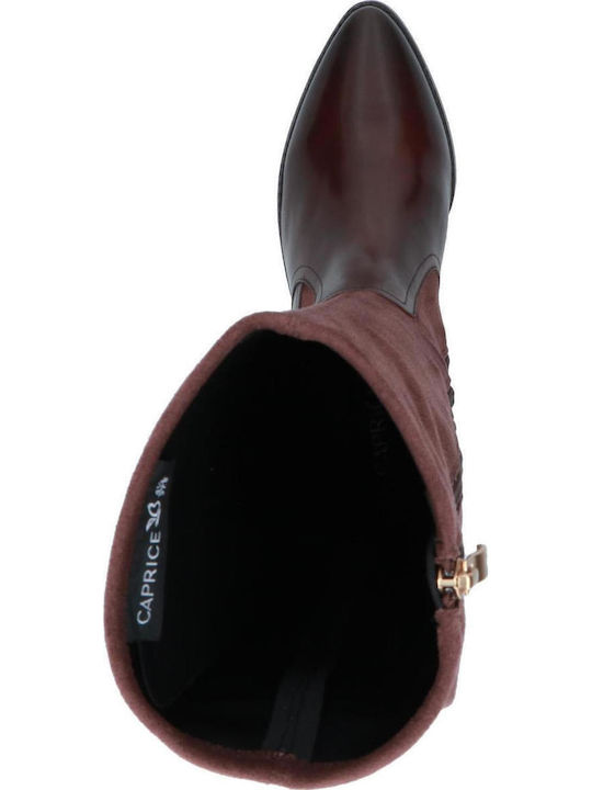 Leder Damenstiefel Braun Über Dem Knie