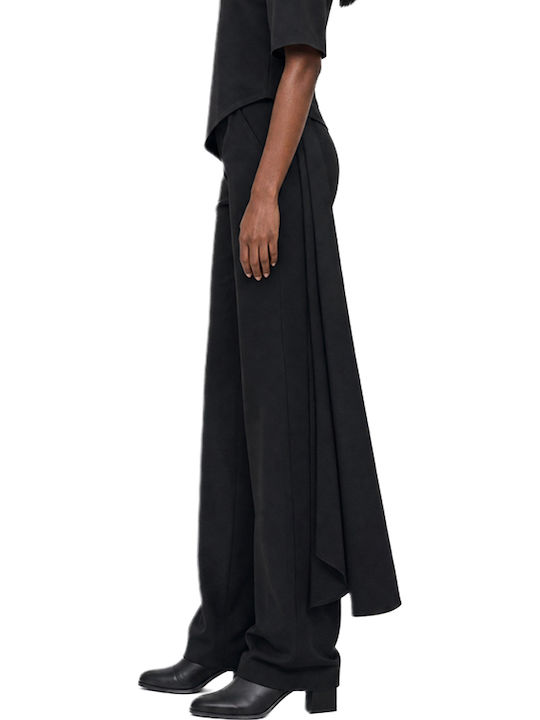 C.manolo Women Pants Women's Pantaloons in Straight Leg Black