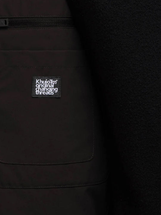 Winter Herren Jacke Winddicht Schwarz