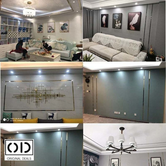 Bandă Adezivă Decorativă Autoadezivă pentru Pereți Mobilier Nichel Oțel Inoxidabil Rezistentă la Apă și Intemperii Interior Exterior 5 M X 1 Cm Grosime 0,4 Mm Crom Argintiu Original Deals