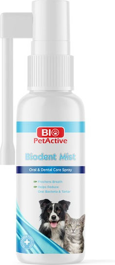 Bio Petactive Biodent Spray pentru Dinți pentru Câini împotriva Tartrului și Plăcii Dentare 50ml