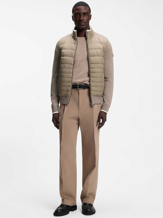 H Facente Puffer Jacket Open Brown