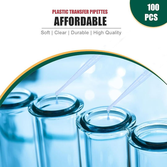 Σετ 100 Πλαστικές Πιπέτες Ακριβείας 3ml