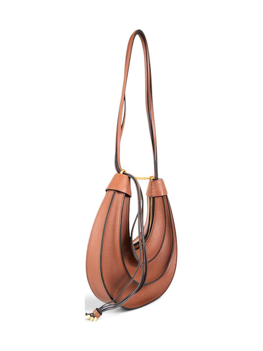 Δερμάτινη Γυναικεία Crossbody Τσάντα Walnut