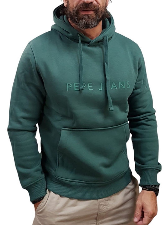 Pepe Jeans Суитшърт с качулка Richmond Зелен