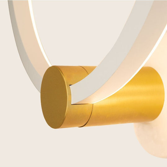 Zambelis Lights Стенна Лампа с Вграден LED и Топла Бяла Светлина 30x13 см