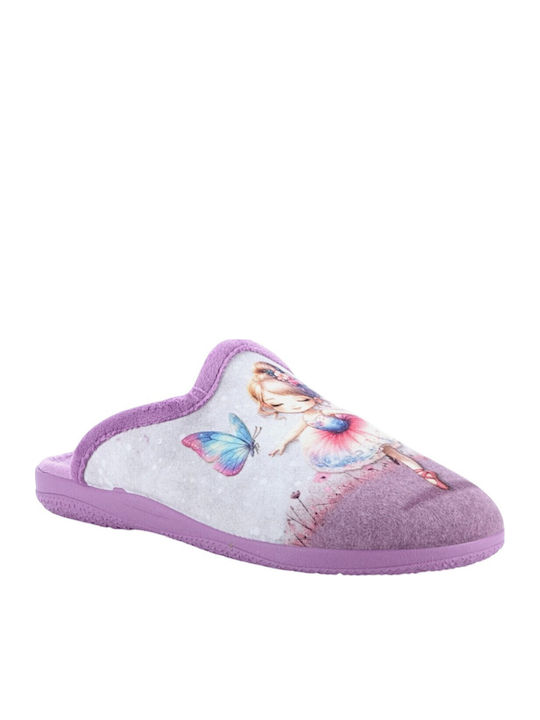 Adam's Shoes Χειμερινές Γυναικείες Παντόφλες Λιλά