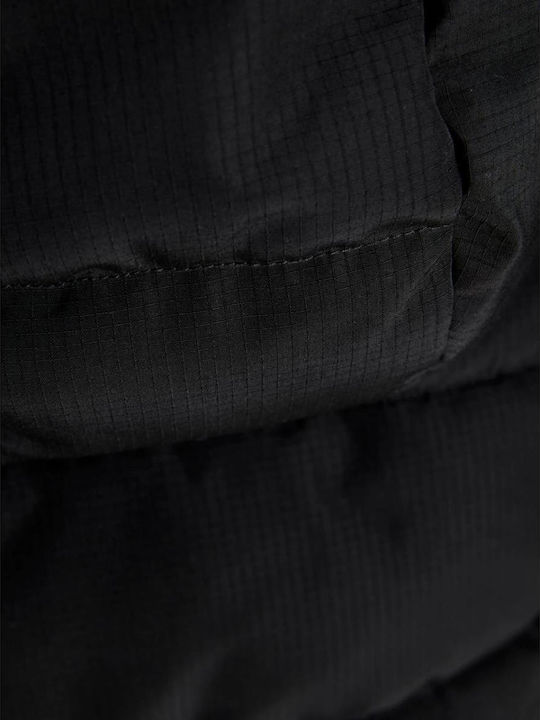 Kids Quilted Short Jacket with Lining & Hood Black