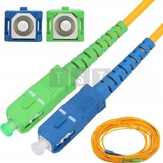 Extralink Καλώδιο Οπτικής Ίνας SC/APC-SC/UPC 0.5m Κίτρινο