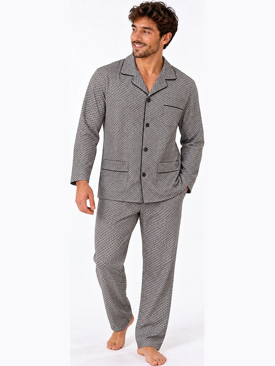 Comfort Pijama de iarnă pentru bărbați gri