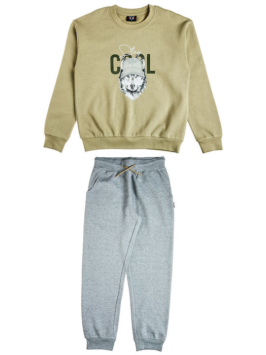 Kinder Trainingsanzüge Mit Bluse Khaki 3Stücke