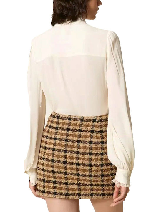 Long Sleeve Women's Shirt Ecru