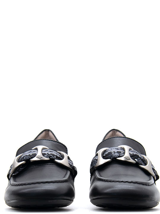 Hispanitas Leder Pumps mit Hochem Absatz Schwarz