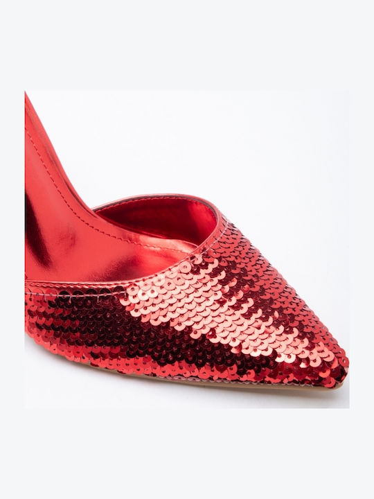 Spitze Zehe Pumps mit Riemchen & Hochhackige Rote