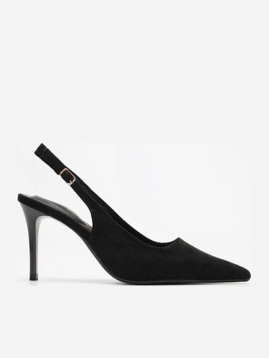 Suede Γόβες Μαύρες