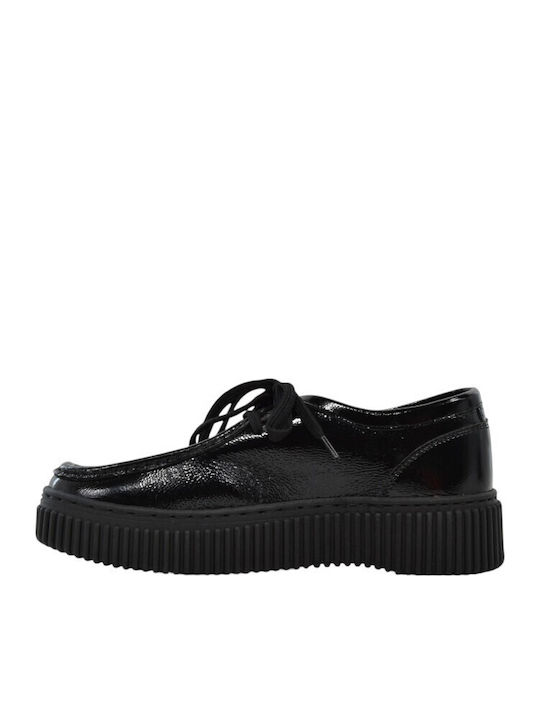 Damen Mokassins aus Leder in Schwarz Farbe