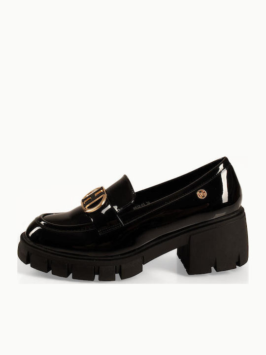 Λουστρίνι Γυναικεία Loafers σε Μαύρο Χρώμα