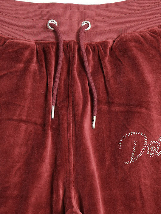 Velvet Burgundy Sweatpants