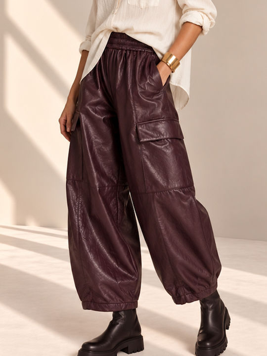Damen Jogginghosen Capri Hohe Taille Lila RAGE 19172 AUB