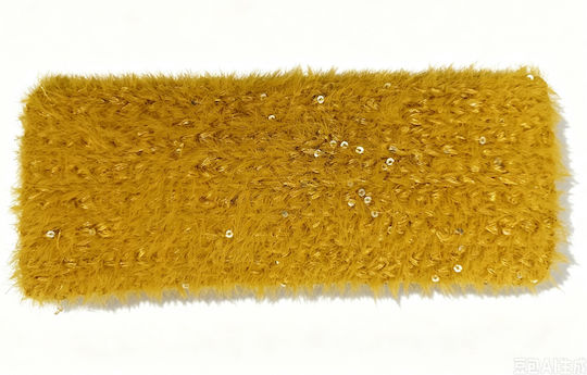 Women's Knitted Headband in Yellow Color