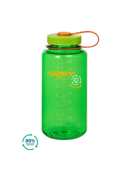 Nalgene Wide Mouth Sustain Παγούρι Πλαστικό 1000ml Μπλε