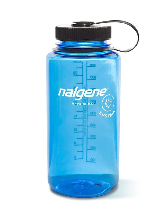 Nalgene Wide Mouth Sustain Παγούρι Πλαστικό 1000ml Μπλε