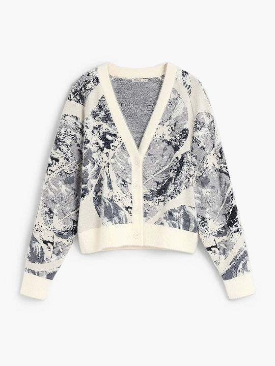 Women's Knitted Cardigan with Buttons Off White