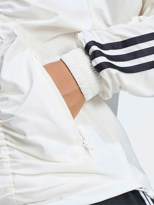 Sporty Ruched Γυναικείο Track Jacket Μπεζ