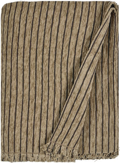 Kentia Remy Sofa Throw for 2 Seater Sofa Chenille 180x250cm Beige