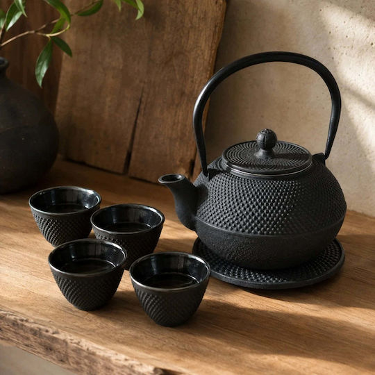 Yermos Чайник Чугунен Черен 1200ml