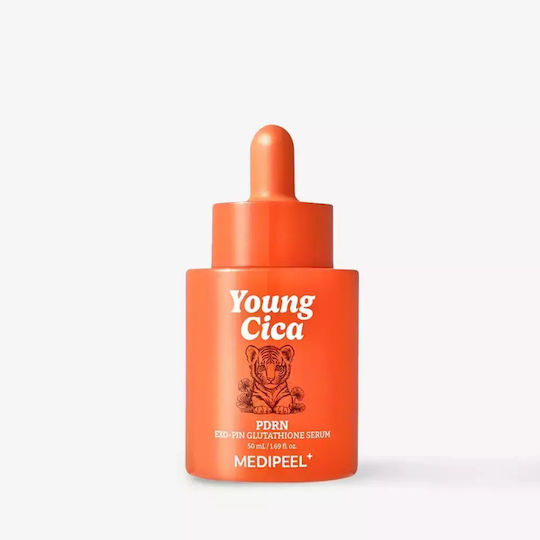 Medi Peel Young Cica PDRN Exo-Pin Glutathione Beruhigendes & Anti-Aging Serum für das Gesicht mit Centella Asiatica & Panthenol für Entgiftung & Aufhellung 50ml