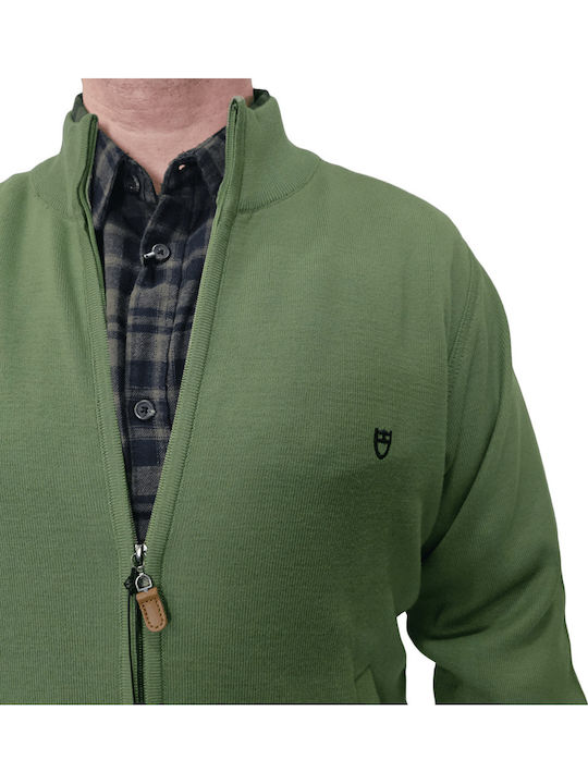 Cardigan bărbătesc verde