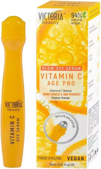 Serum Ochi Cu Retinol Și Vitamina C Pentru Cearcane Și Strălucire 15ml