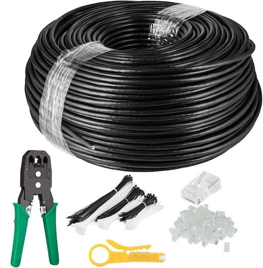 Goobay S/FTP Kat.6 Ethernet Netzwerkkabel 40m Schwarzes