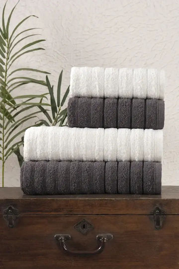SteweHome Face Towel 50x90cm Multicolour 4 Pieces