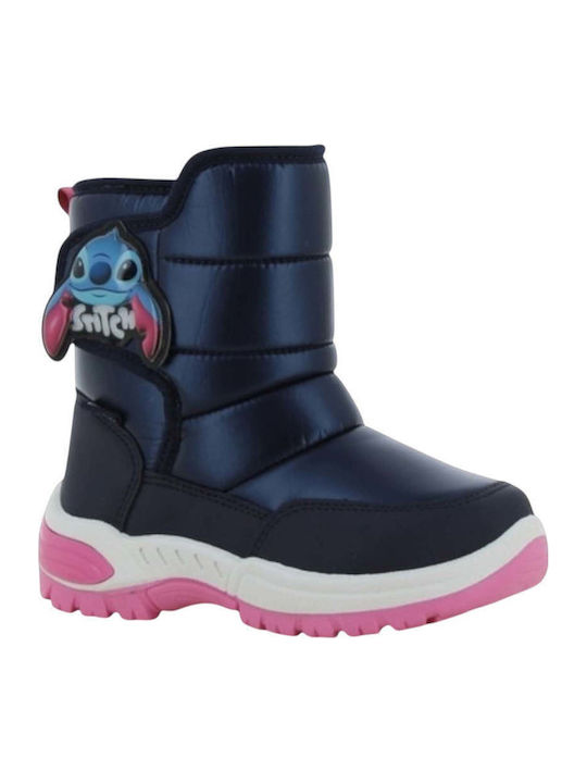 Lilo & Stitch Kinderstiefel Schnee mit Bügel- und Schleifenverschluss Blauen