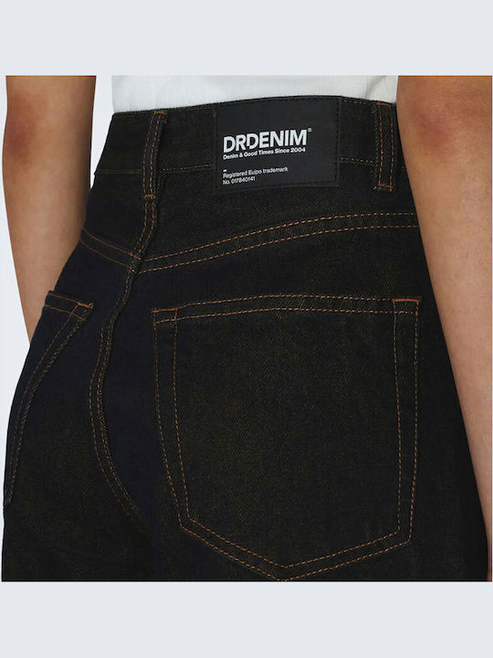Pantaloni Jeans Pentru Femei High Rise Fit Regular Negru