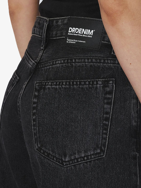 Damen Jeans Hosen in Baggy Bein Stil Schwarz