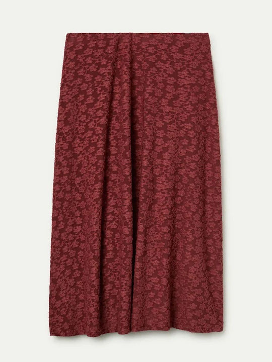 Fustă Midi Floral Maro Floral