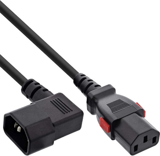 InLine IEC C13 / IEC C14 - IEC C13 / IEC C14 Cable 0.5m Μαύρο