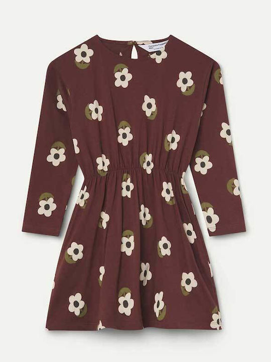Παιδικό Φόρεμα Floral Καφέ