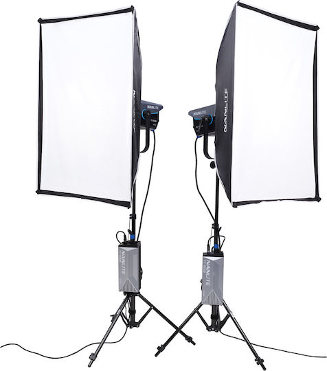 Nanlite Fc-500b Kit Cu Două Lămpi Cu Troller + Stativ Pentru Lumină Fc-500b 2kit-st-ls