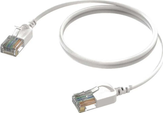 Procab U/UTP Кат.6 (Gigabit) Мрежов Кабел Ethernet 1м Бял
