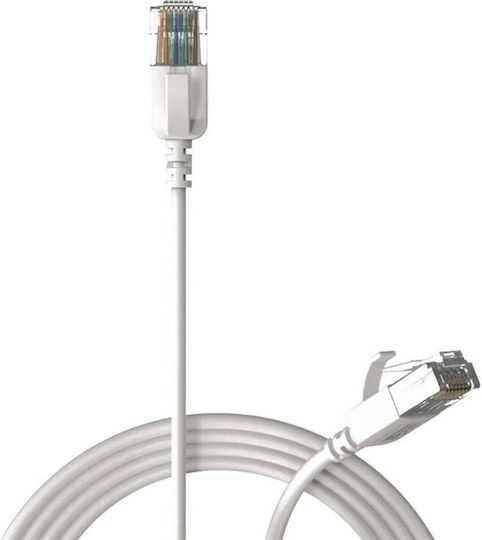Procab U/UTP Кат.6 (Gigabit) Мрежов Кабел Ethernet 0.5м Бял