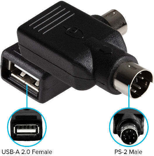 Convertor PS/2 masculin în USB-A feminin 1buc